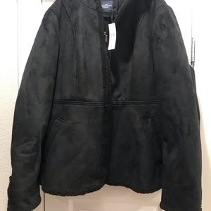 ♣️NEW! Heavy PLUS-SIZE Woman’s Black Coat sz 3X by Faded Glory!♣️